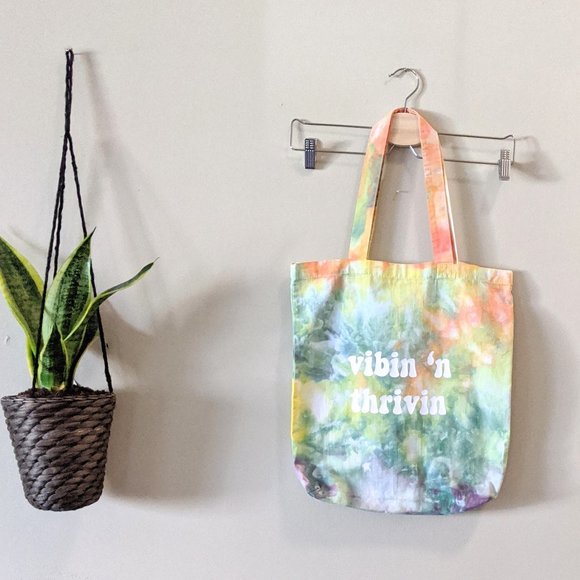 allywanderland Handbags - Vibin 'n Thrivin Tie Dye Lightweight Cotton Tote